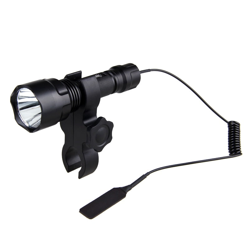 Tactical LED Hunting 18650 Battery Flashlight ;Weapon Lights with Scope Mount for Outdoor Hunting
