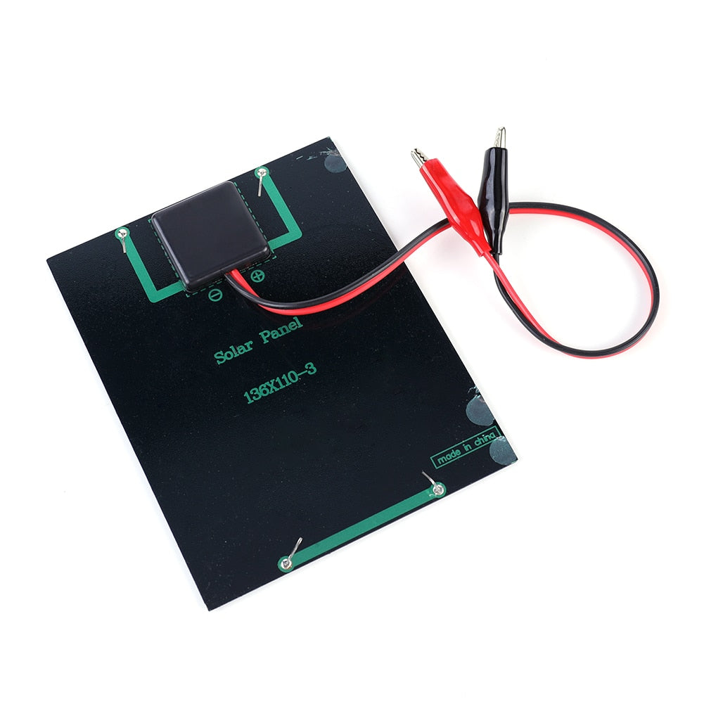 Solar Panel 5W 12V Portable Cell Power Bank Battery Solar Charger Outdoor Waterproof Charger for 9-12V Battery Charging