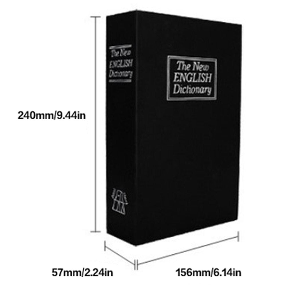 Security Book Safe Box Case Simulation Lock Cash Money Jewelry Cabinet Secret Storage Decoration Holder Classic Book