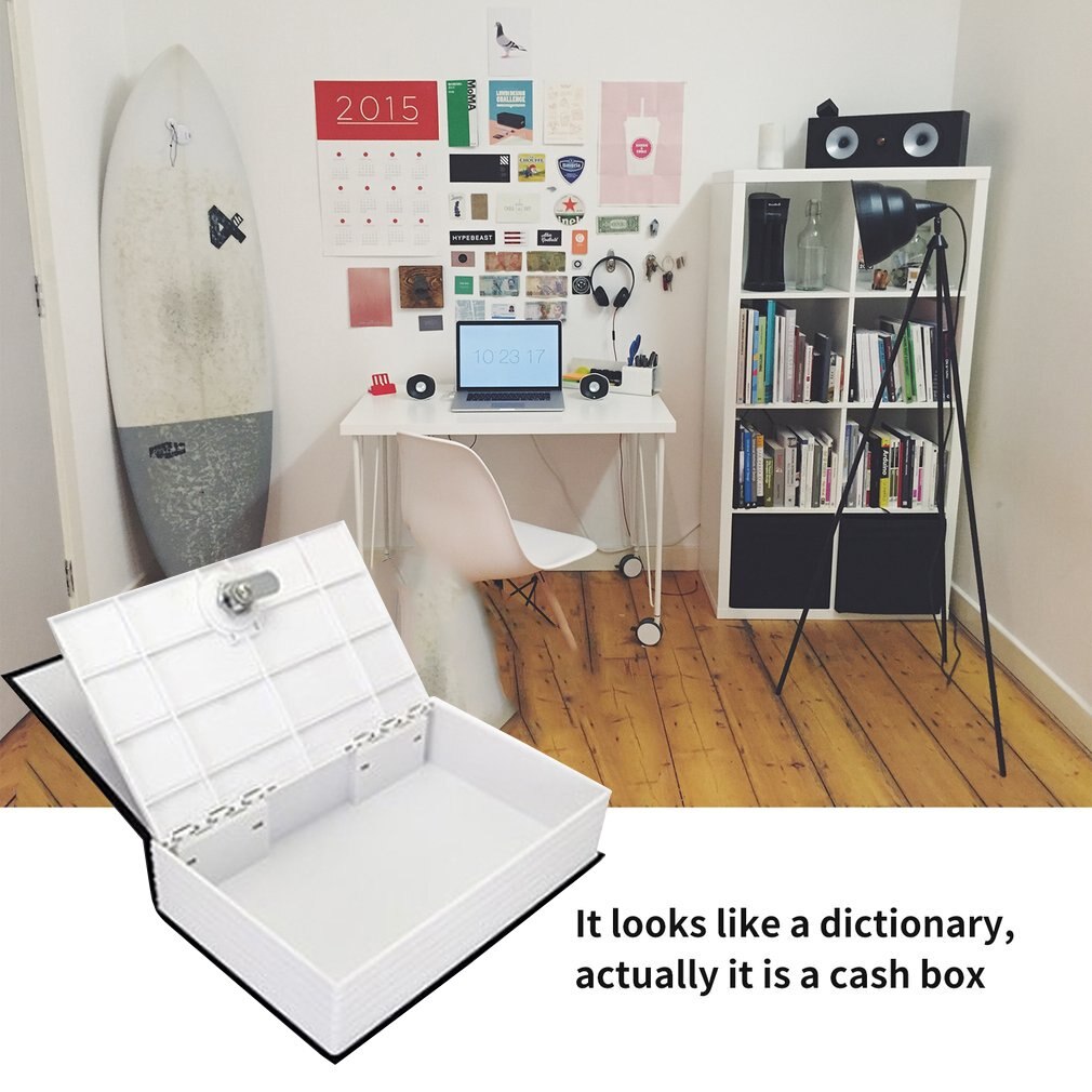 Security Book Safe Box Case Simulation Lock Cash Money Jewelry Cabinet Secret Storage Decoration Holder Classic Book