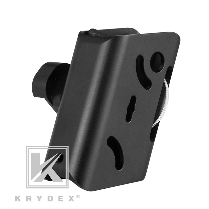 KRYDEX IPSC Magazine Pouch Aluminum Holster Mag USPSA Competition Shooting Multi-Angle Adjustment Speed Shooter Pistol Race BK