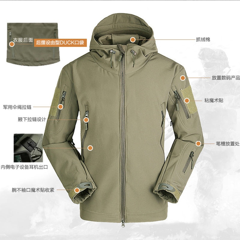 LQARMY Outdoor Waterproof SoftShell Jacket