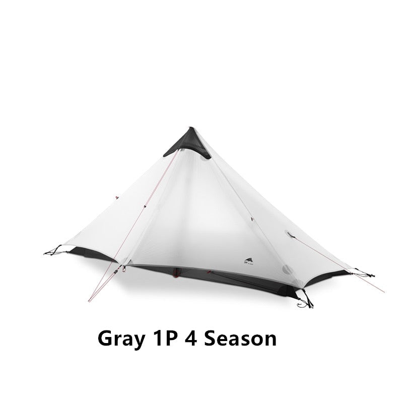 2021 New Version 230cm 3F UL GEAR Lanshan 1 Ultralight Camping 3/4 Season 15D Silnylon Rodless Tent