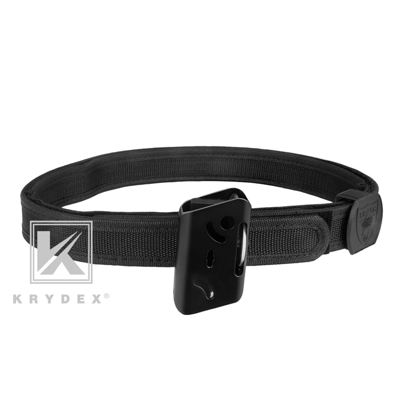 KRYDEX IPSC Magazine Pouch Aluminum Holster Mag USPSA Competition Shooting Multi-Angle Adjustment Speed Shooter Pistol Race BK