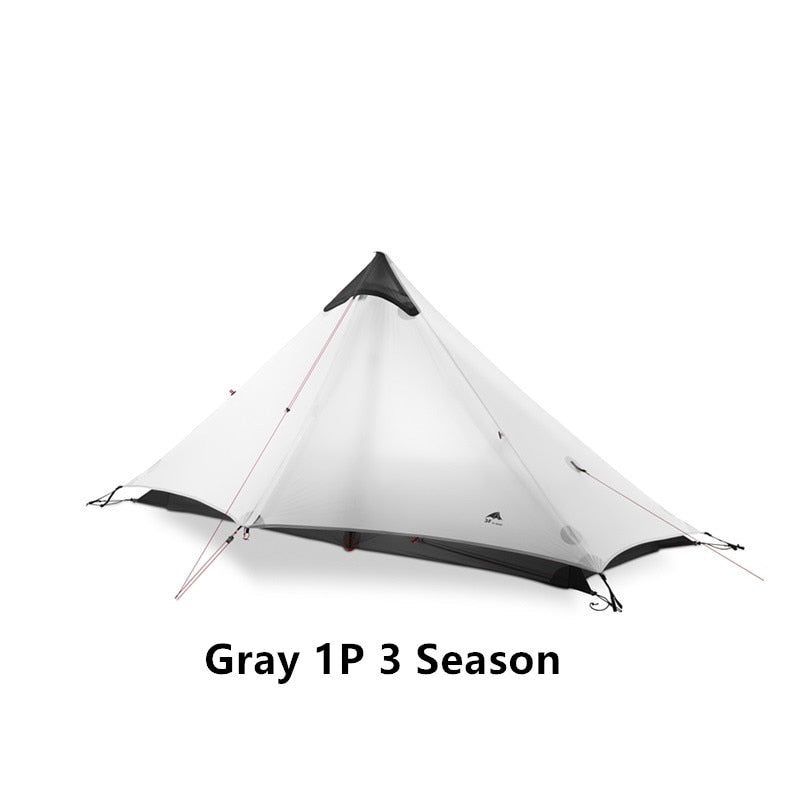 2021 New Version 230cm 3F UL GEAR Lanshan 1 Ultralight Camping 3/4 Season 15D Silnylon Rodless Tent