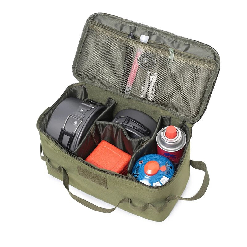 Outdoor Camping Gas Tank Storage Bag Large Capacity Ground Nail Tool Bag Gas Canister Picnic Cookware Utensils Kit Bag