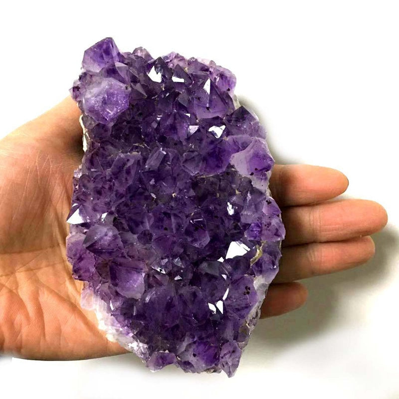 Natural Raw Purple Brazilian Amethyst Quartz Crystal Cluster Druzy Geode Healing Stones Specimen Home Decoration Crafts Ornament