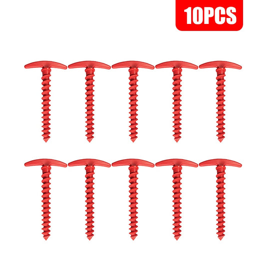 10pcs Camping Tent Pegs Outdoor Ultralight Ground Nails Stakes Pegs Pins Plastic Nylon Screw Nail Spiral Nails Awning Trip Kit