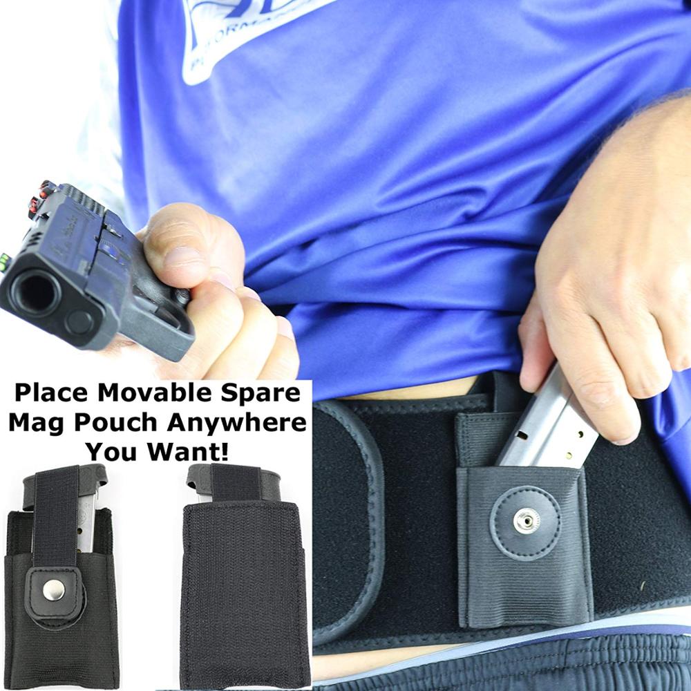 Tactical Belly Gun Holster Belt Concealed Carry Waist Band Pistol Holder Magazine Bag Military Army Invisible Waistband Holster