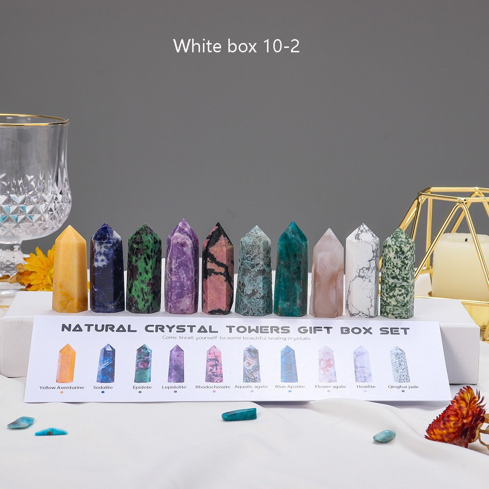 10pcs/set Natural Healing Gemstone Kit