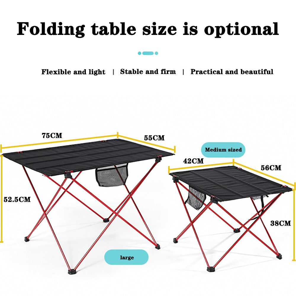 Portable Foldable Camping Outdoor Furniture  Picnic  Aluminum Alloy Ultra Light  table