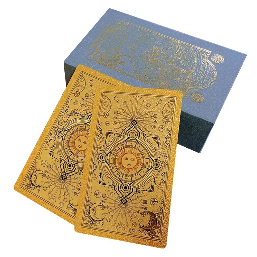 Game Classic for Beginners with Guidebook Big Size Board Deck Runes Divination New Rider Deck Gold Foil Tarot Cards Mysterious