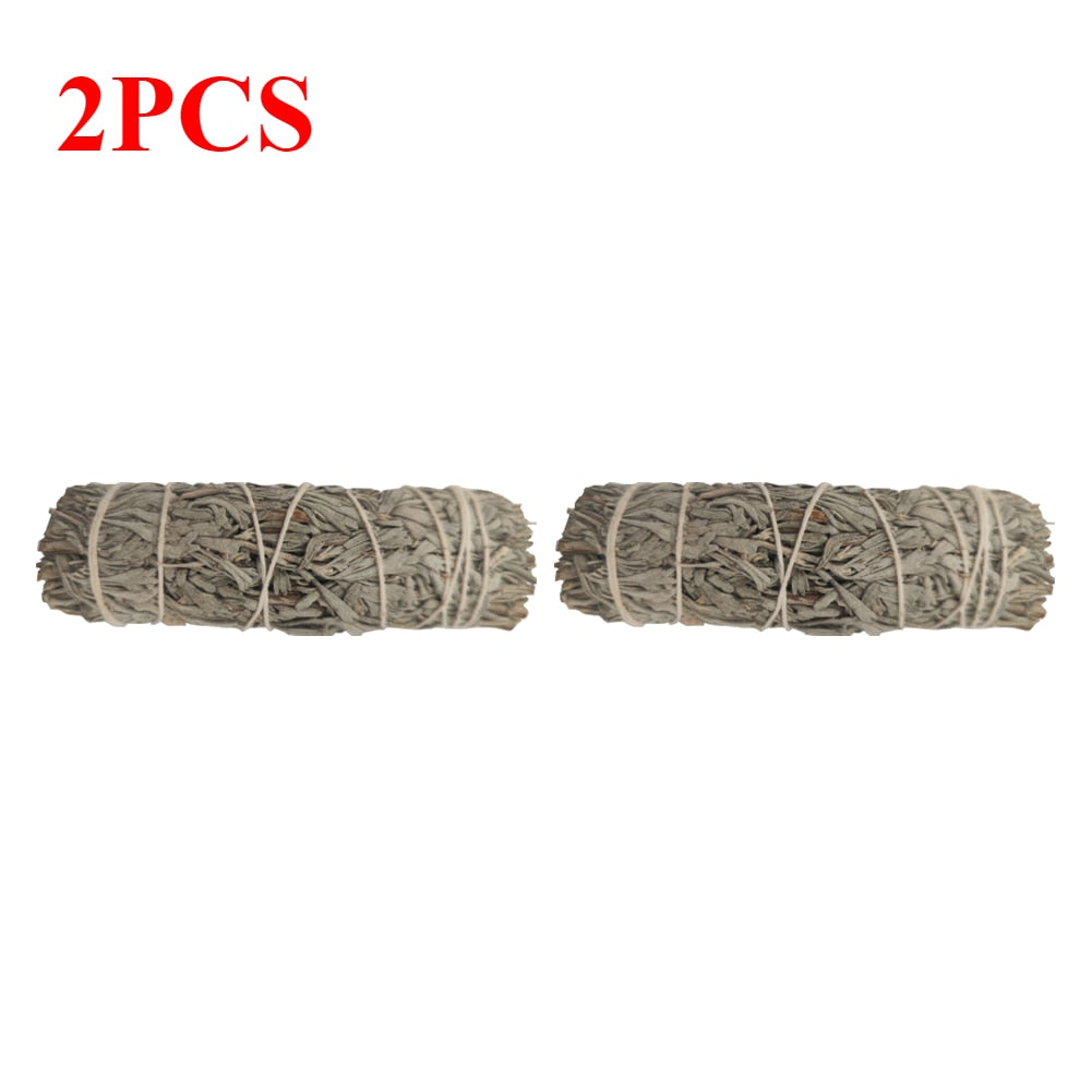 10cm Natural White Sage Grass Bundle Smudge Stick California Meditation Cleansing Pure Leaf Smoky Purification Grass Incense