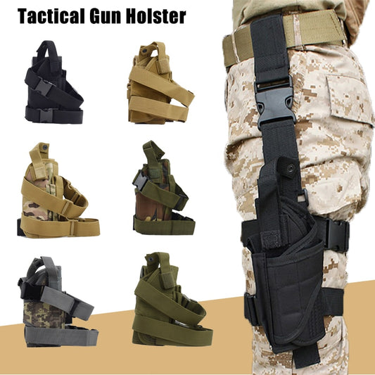 JSJM New CS Tactical Gun Holster Right Handed Tactical Thigh Pistol ,Bag Pouch ,Legs Harness For All Handguns Hunting Accessory