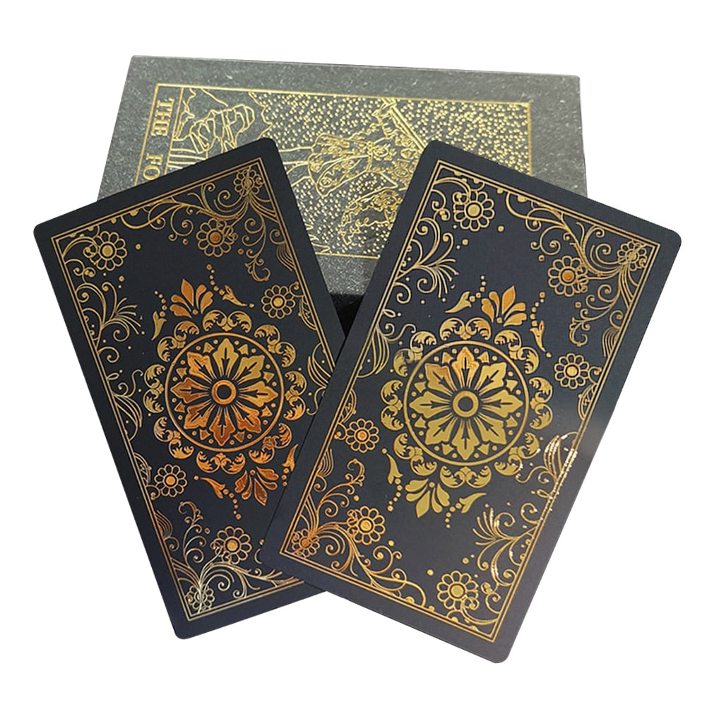 Game Classic for Beginners with Guidebook Big Size Board Deck Runes Divination New Rider Deck Gold Foil Tarot Cards Mysterious